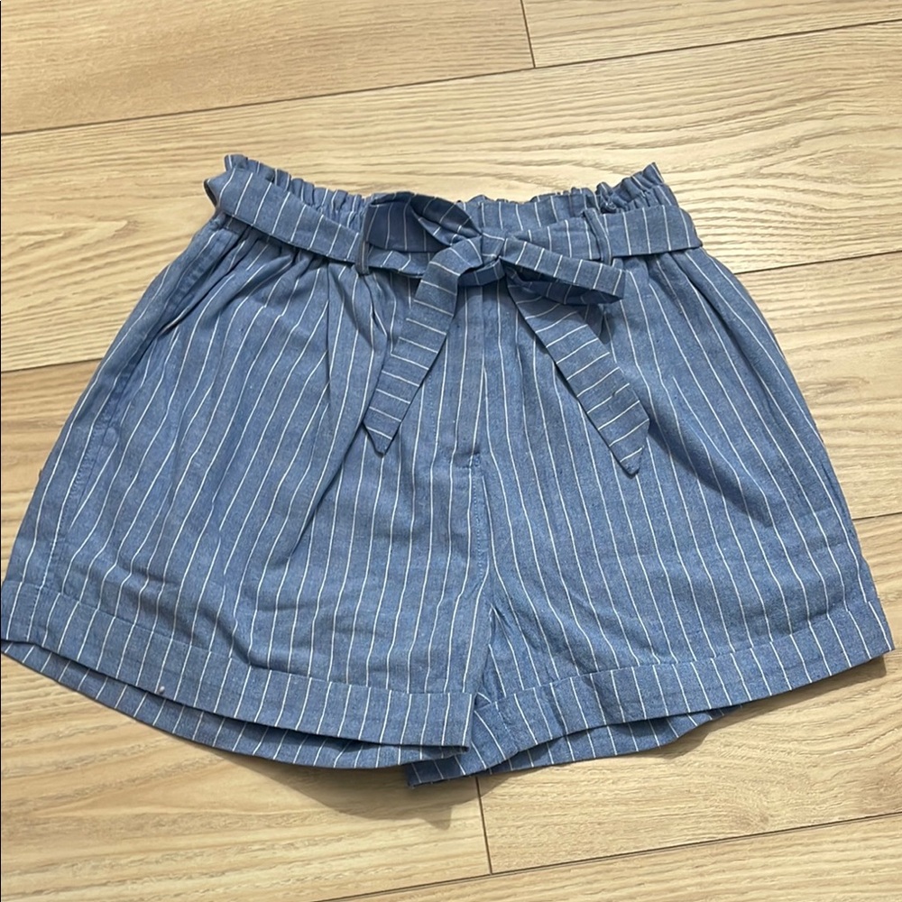 Kori Blue and White High Waist Shorts